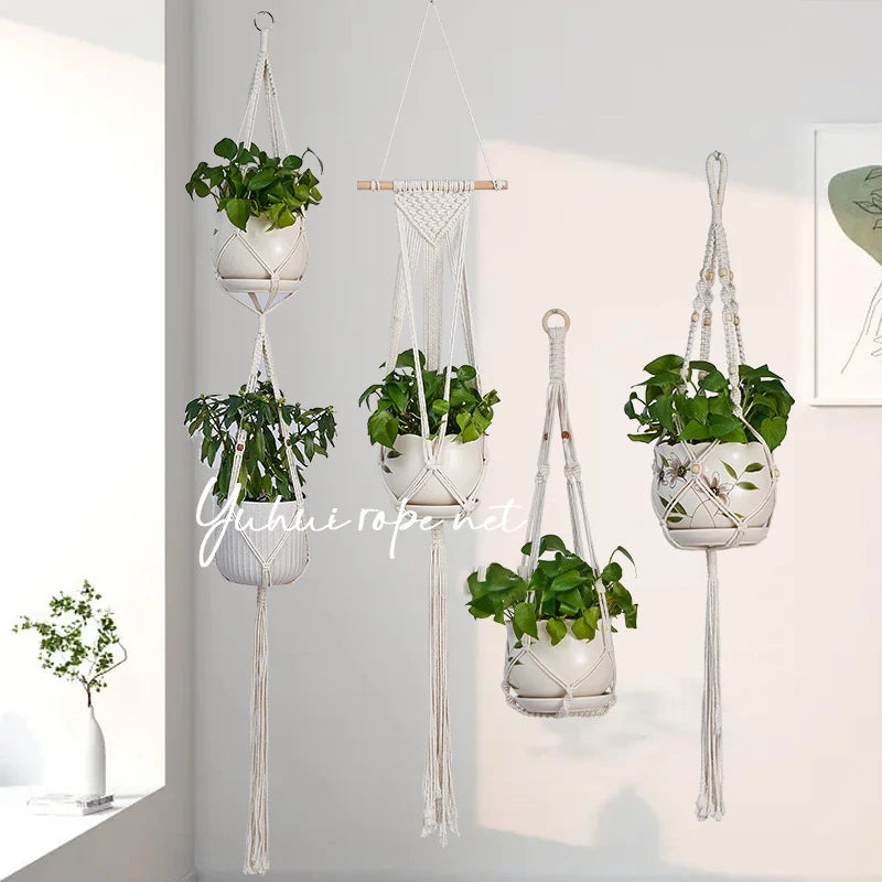 Handmade Macrame Plant Hanger Basket Flower Pot Balcony