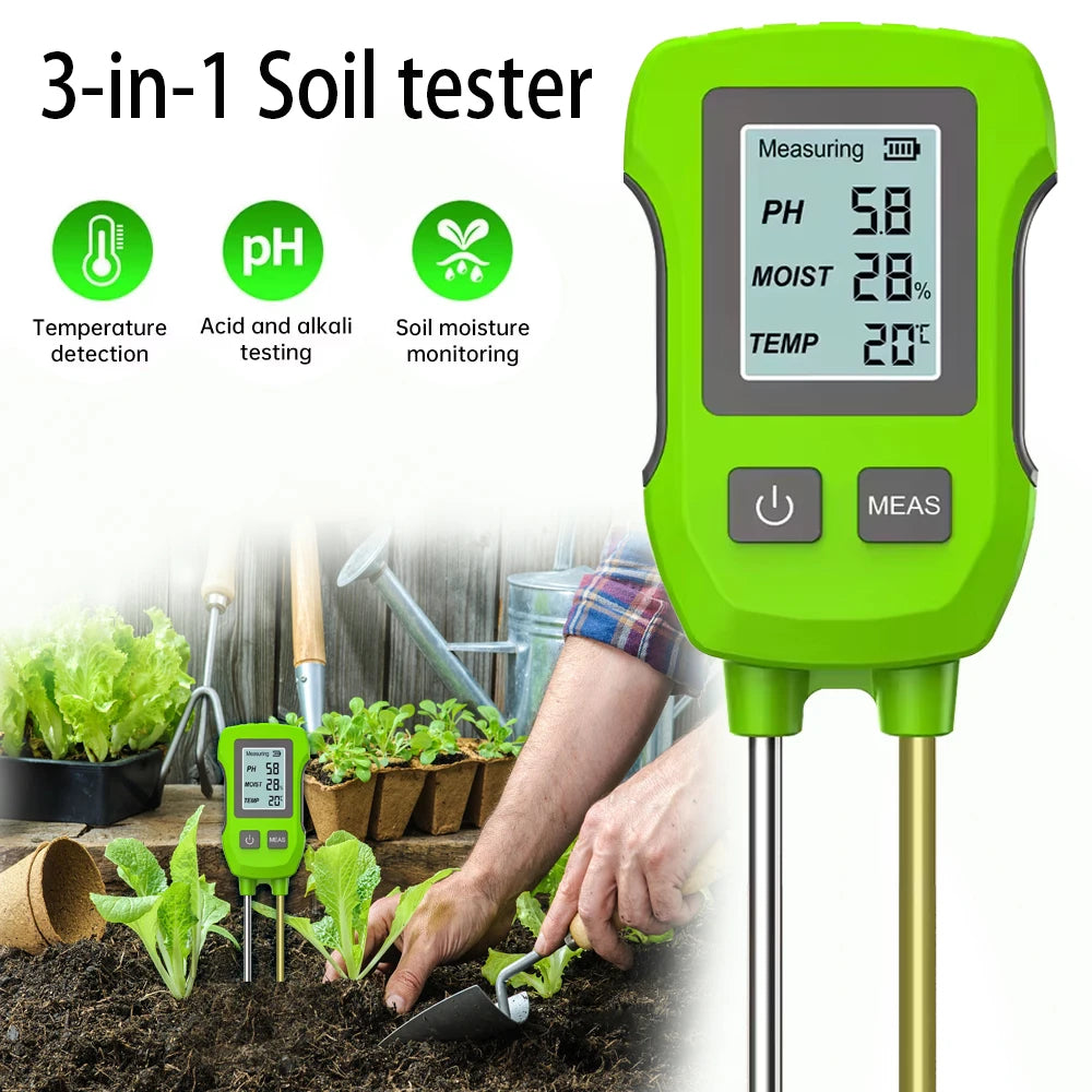 Digital Soil Tester Ph/moisture/temperature High Accuracy Soil Meter