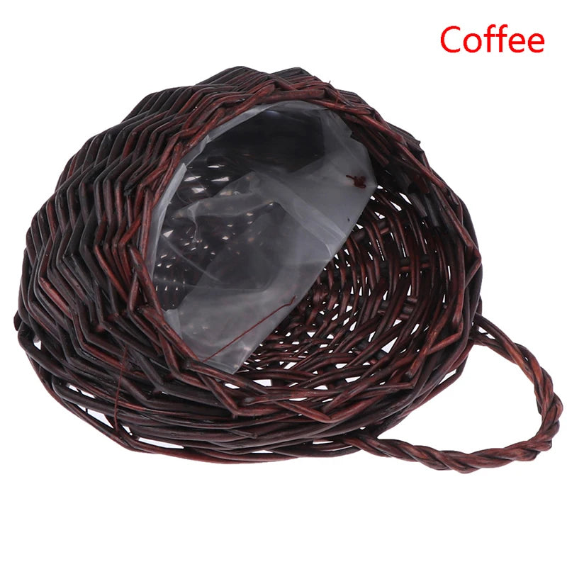 Wall Hanging Flower Planter Wicker Rattam Basket Garden