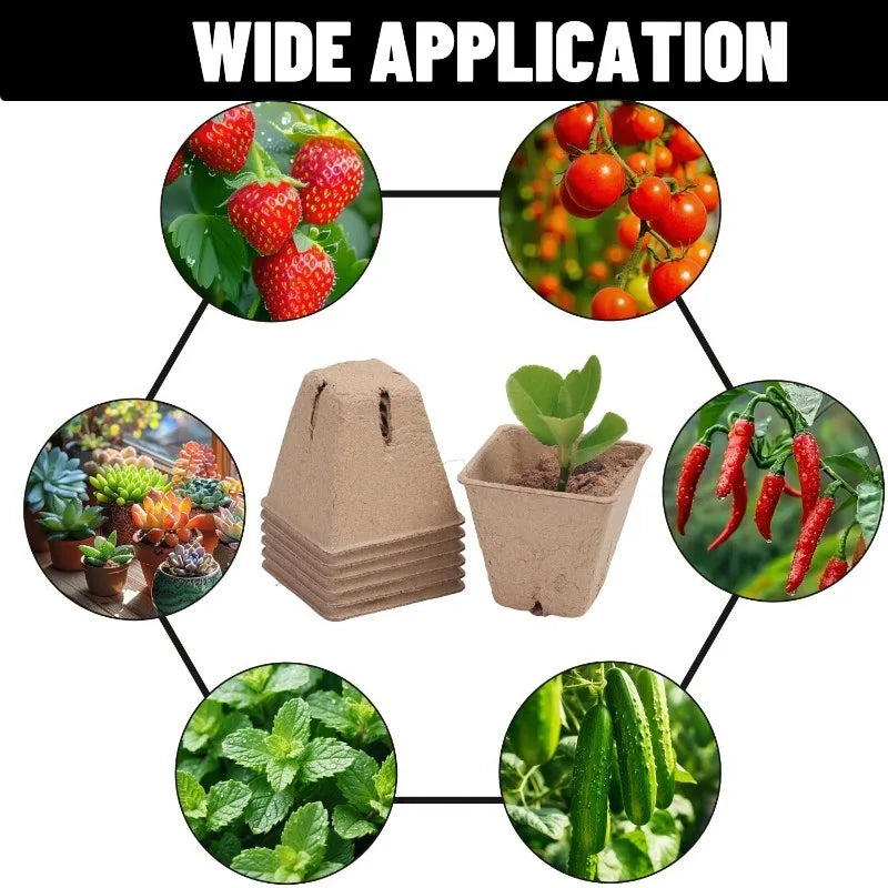 Biodegradable Garden Nursery Pots Pulp Seed Starter