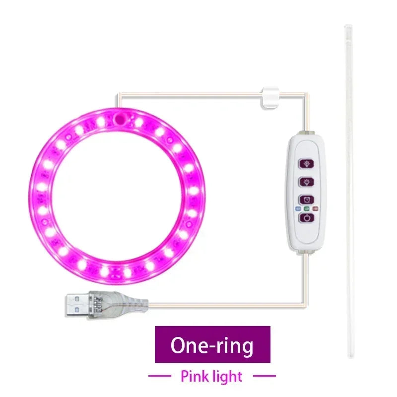 LED Ring Grow Lights Indoor Plants Full