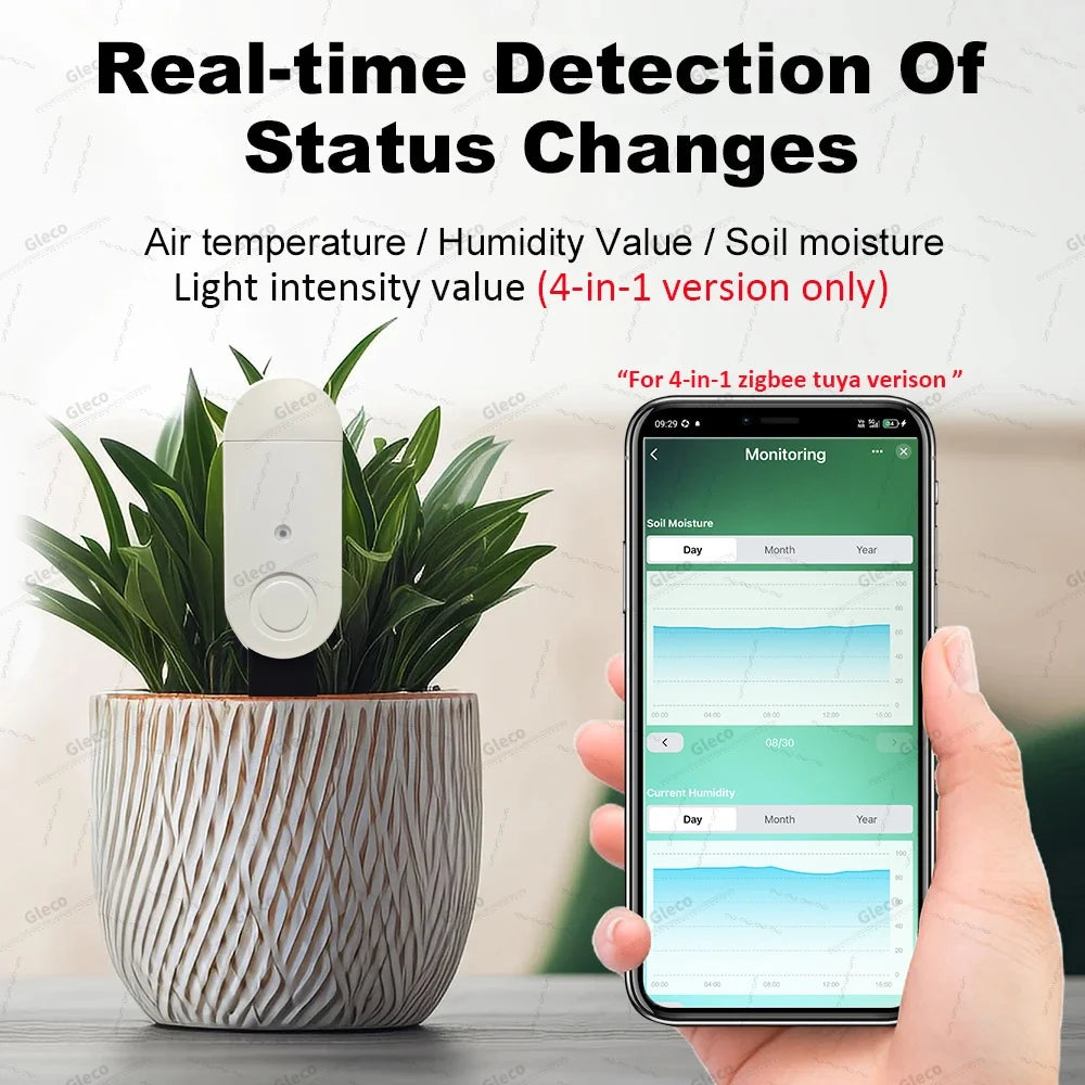 3-in-1 Zigbee Soil Moisture Sensor Humidity Meter Temperature