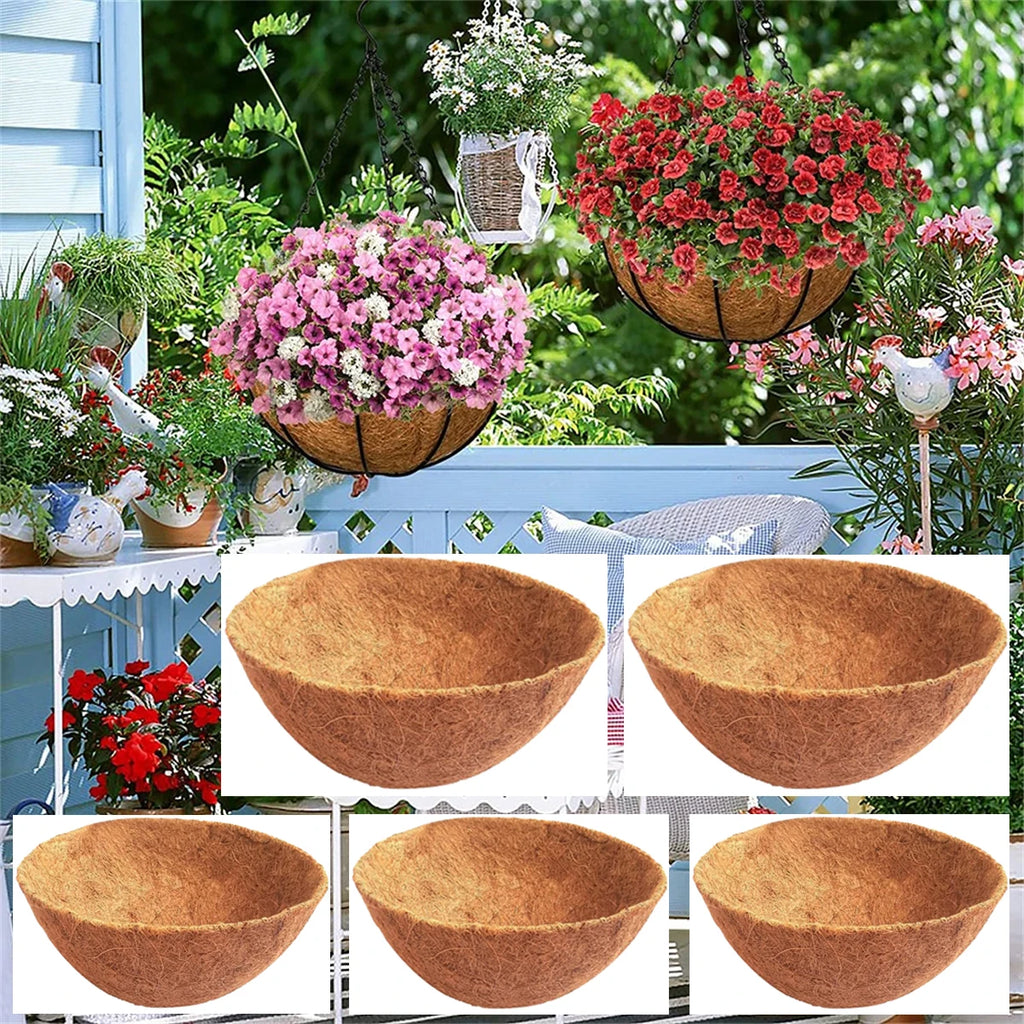 Breathable Round Coconut Palm Mat For Hanging Basket
