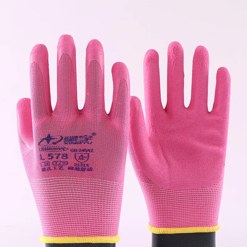 24PCS Safety Work Gloves Non-Slip Seamless Knit