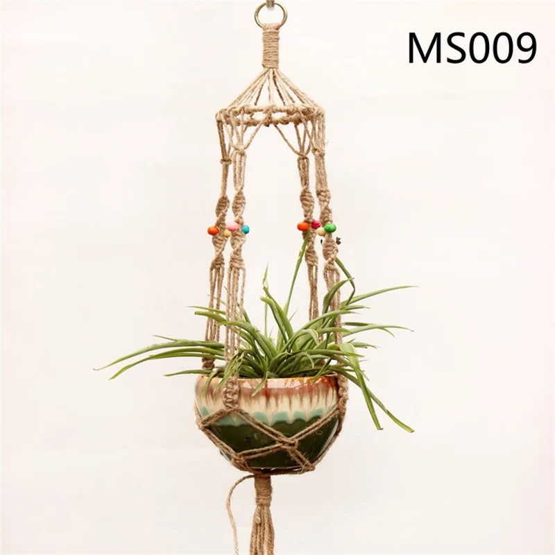 Flower Pot Hemp Rope Hanging Net Straw Macrame
