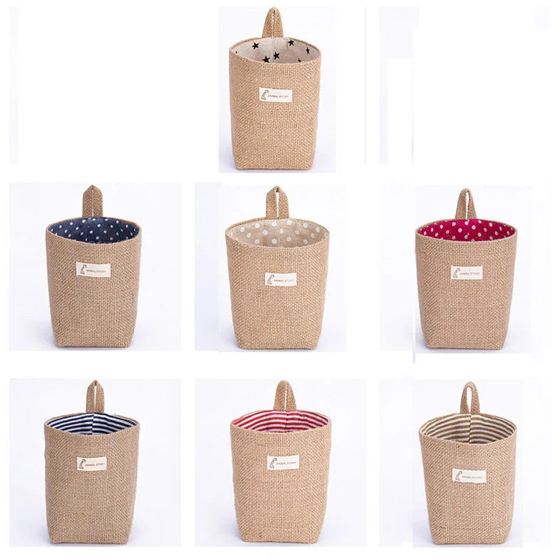 Jute Linen Basket Storage Organizer Jute Basket For