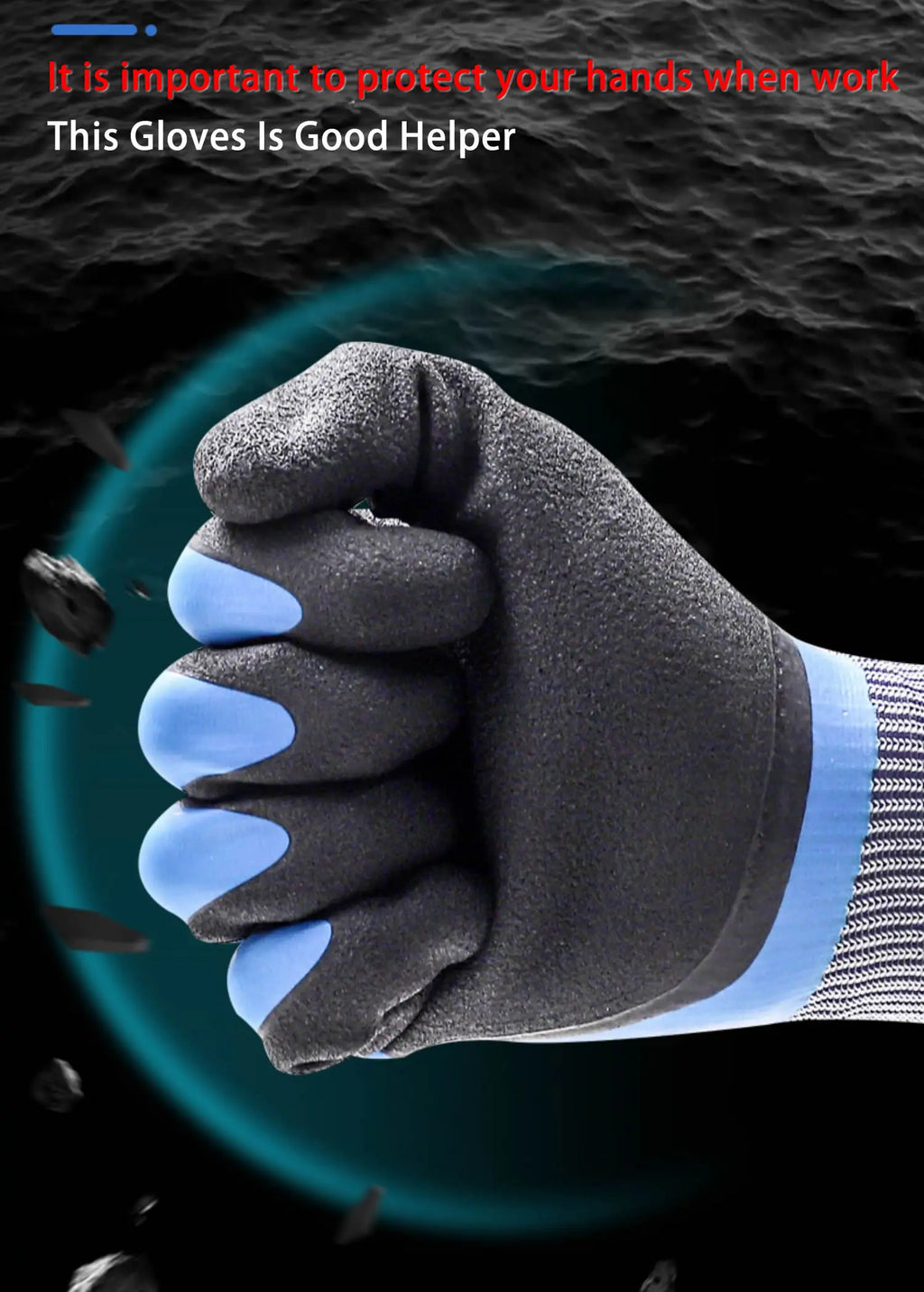 1Pair Winter Thermal Gloves Waterproof Work Safety