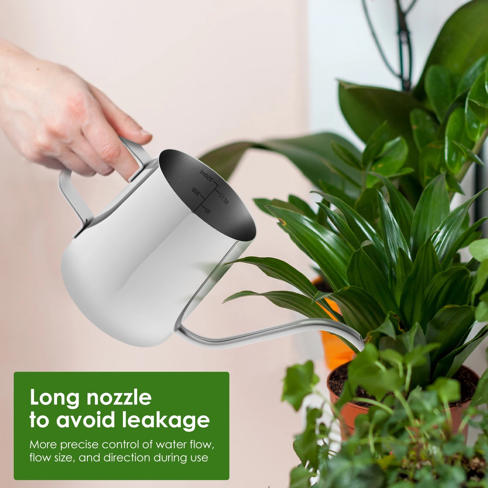 12oz/350ml Small Watering Can For Indoor Plants Rustproof