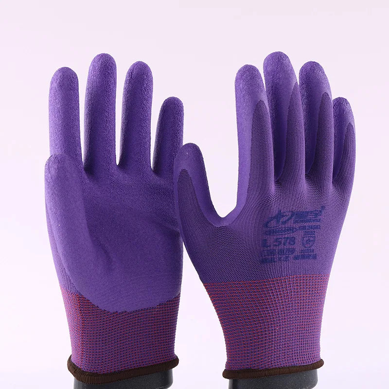 24PCS Safety Work Gloves Non-Slip Seamless Knit