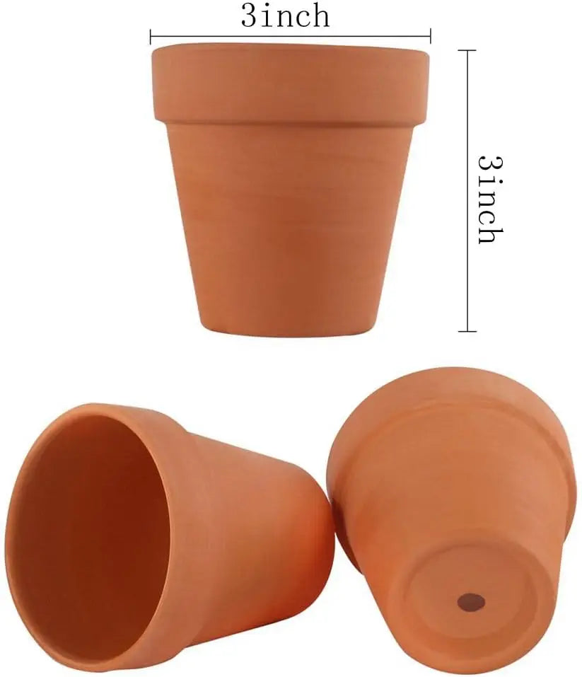 22-Pack 3 Inch Terracotta Pots with Drainage