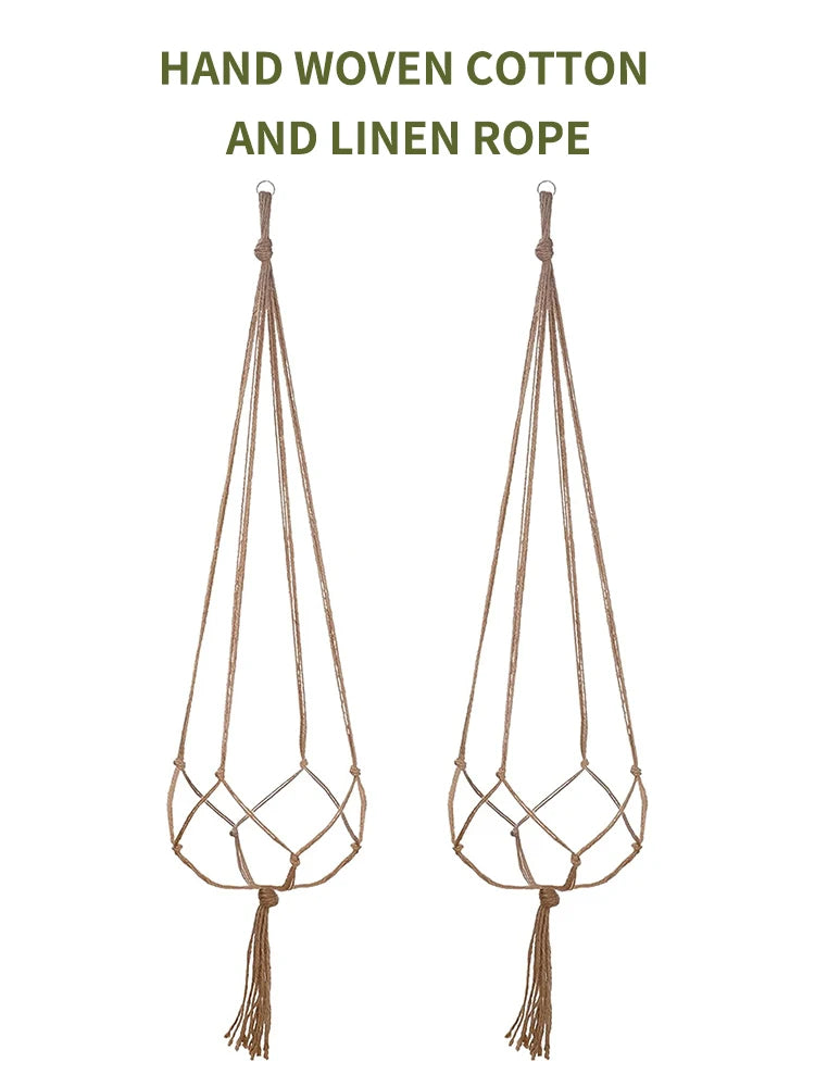 Creative Woven Garden Flowerpot Net Cotton Hemp Rope