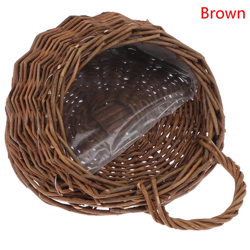 Flower Planter Wall Hanging Wicker Rattam Basket Garden