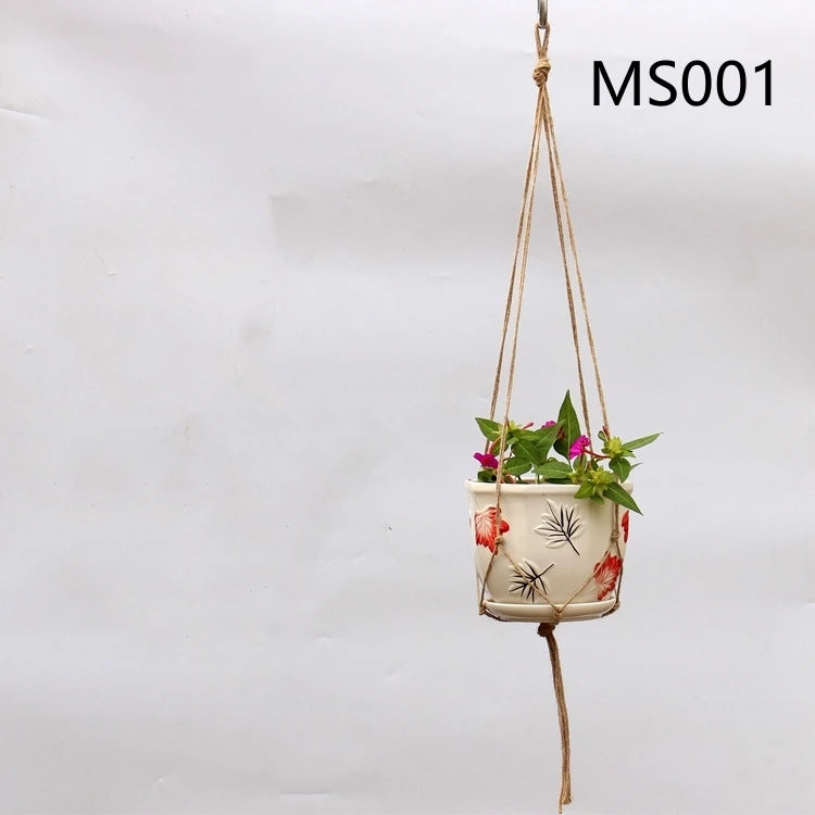 Flower Pot Hemp Rope Hanging Net Straw Macrame
