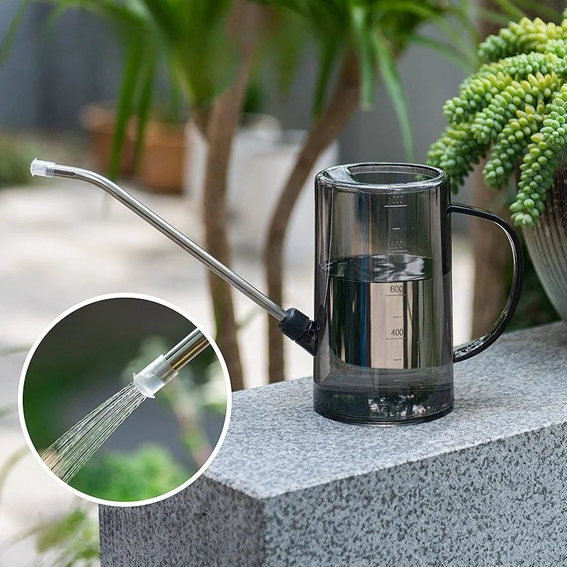 Cute Handheld Long Spout Watering Can-Small Durable Plastic