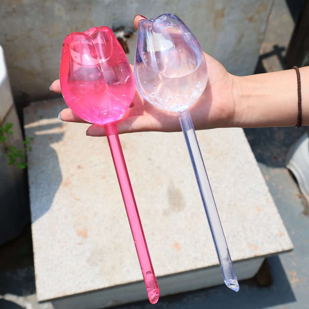 Plastic Tulip Waterer Plant Watering Globes Automatic Drip