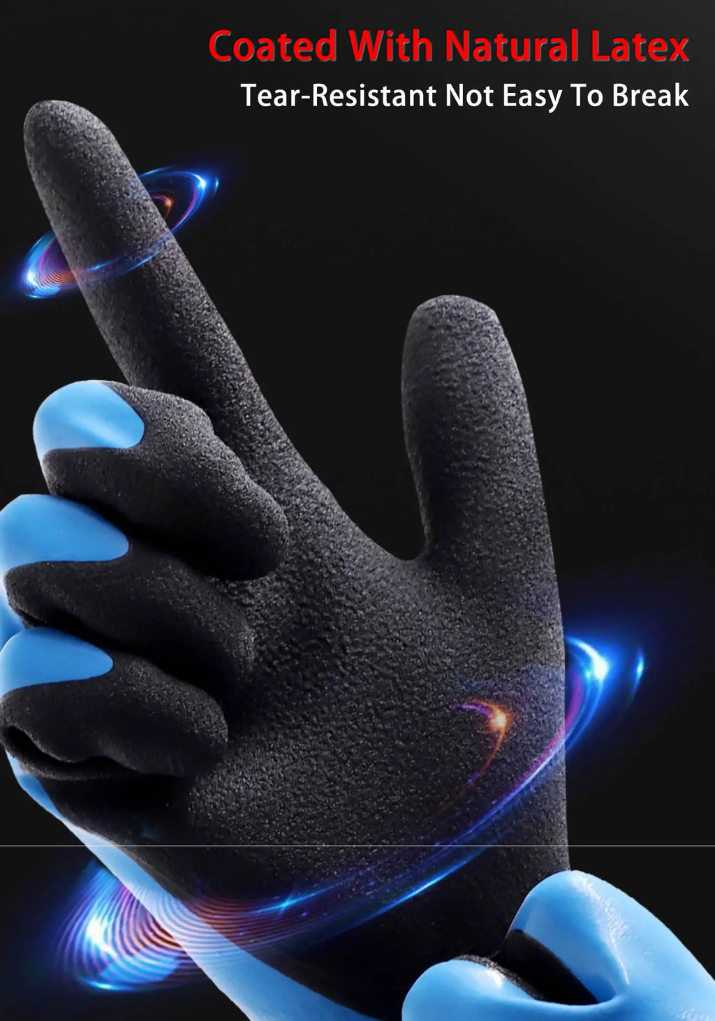 1Pair Winter Thermal Gloves Waterproof Work Safety
