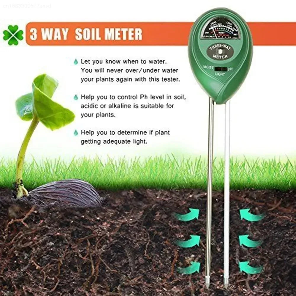 3-in-1 Garden PH Meter Sunlight Soil PH Tester
