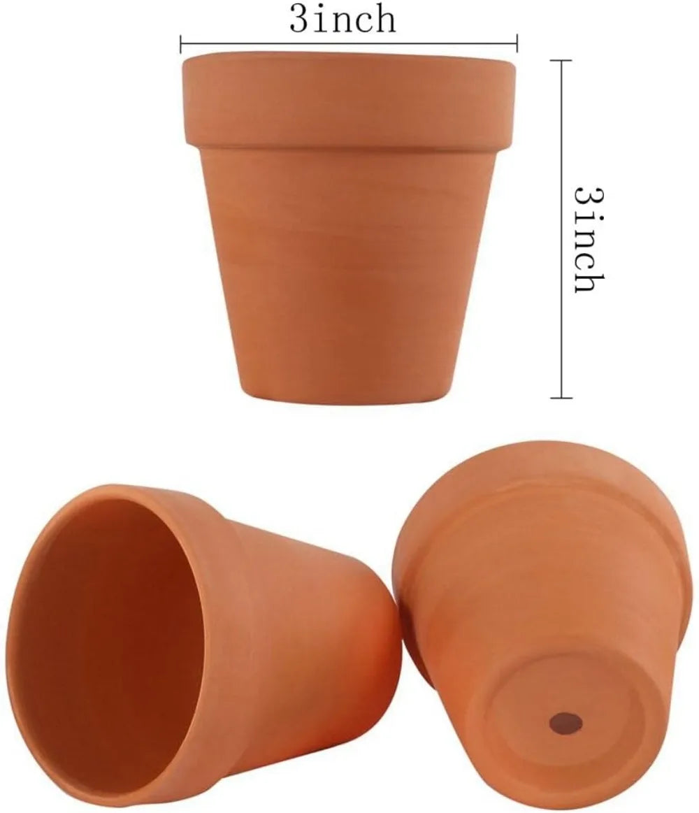 22-Pack 3 Inch Terracotta Pots with Drainage