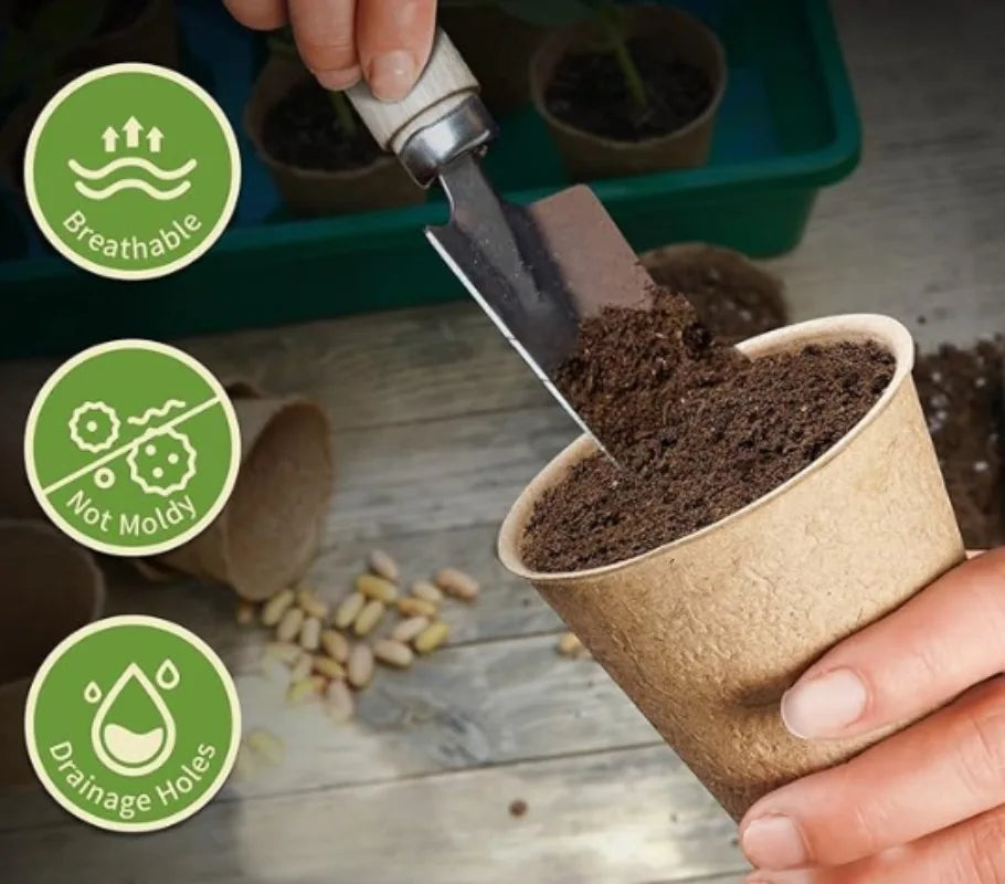 Biodegradable Garden Nursery Pots Pulp Seed Starter